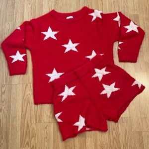 Lounge set red with white stars Judith March